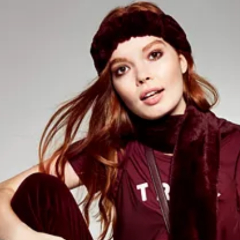 Calvin Klein Solid Faux Fur Headband